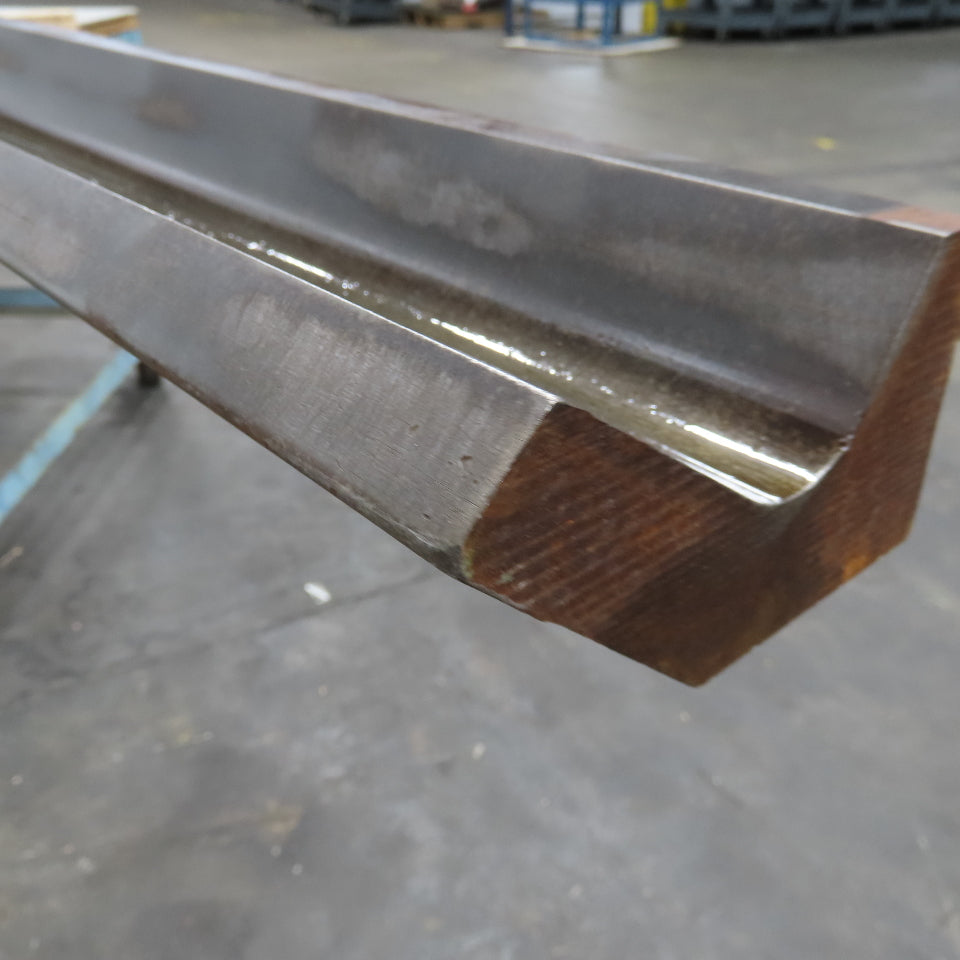 V-Forming Press Brake Gooseneck Punch 6" Tall 90° W/ 1/2" Tang 12' Long