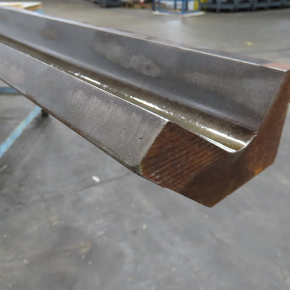 V-Forming Press Brake Gooseneck Punch 6" Tall 90° W/ 1/2" Tang 12' Long