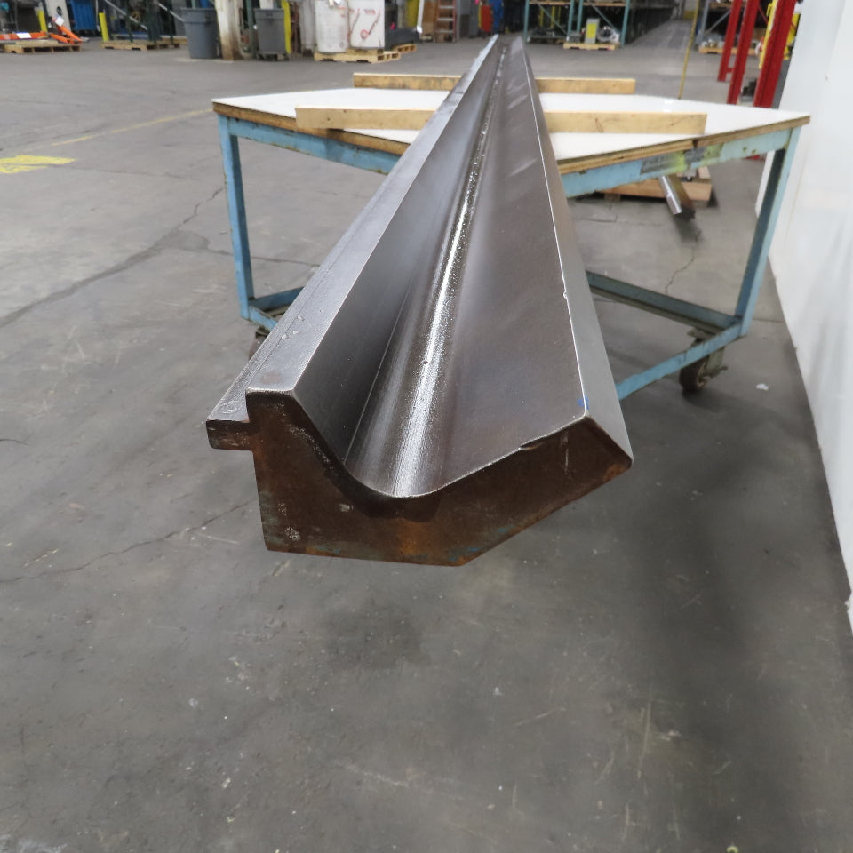 V-Forming Press Brake Gooseneck Punch 6" Tall 90° W/ 1/2" Tang 12' Long