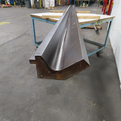 V-Forming Press Brake Gooseneck Punch 6" Tall 90° W/ 1/2" Tang 12' Long