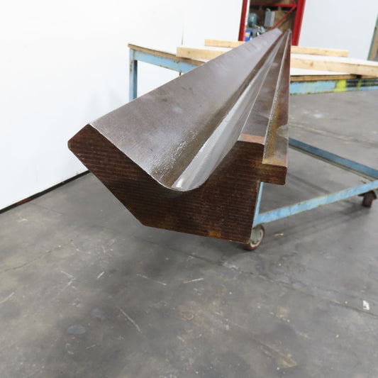 V-Forming Press Brake Gooseneck Punch 6" Tall 90° W/ 1/2" Tang 12' Long