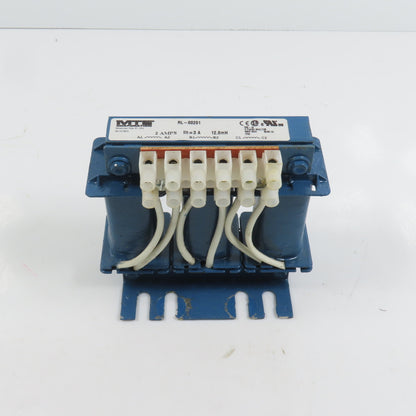 MTE RL-00201 3-Phase Line Reactor 2-Amps 600V Max 50/60HZ 12.0mH