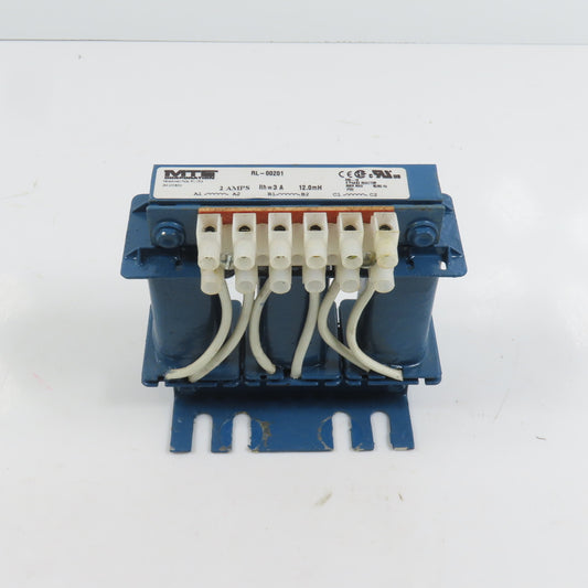 MTE RL-00201 3-Phase Line Reactor 2-Amps 600V Max 50/60HZ 12.0mH