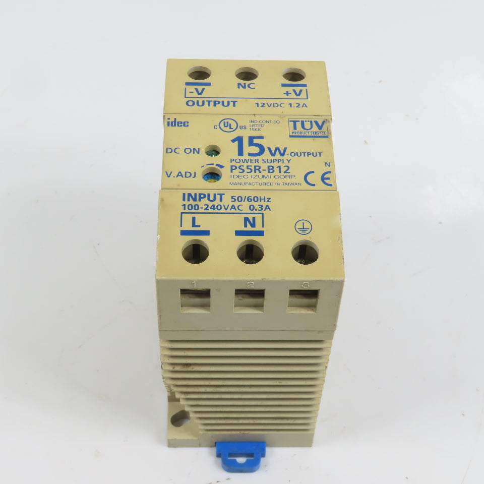 Idec PS5R-B12 15W 12VDC 1.2A Power Supply 100-240VAC Input