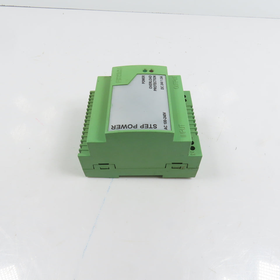 Phoenic Contact STEP-PS-100-240AC/24DC/1.5 24VDC 1.5A Power Supply 100-240V In