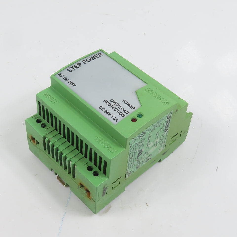 Phoenic Contact STEP-PS-100-240AC/24DC/1.5 24VDC 1.5A Power Supply 100-240V In