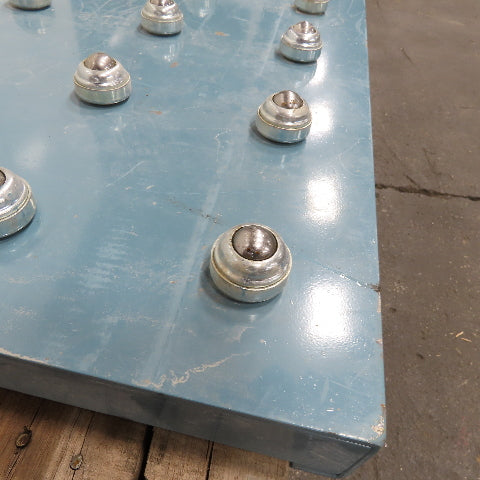 48" x 36" Ball Transfer Conveyor Steel Table Top Lot Of 2