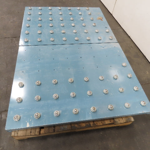 48" x 36" Ball Transfer Conveyor Steel Table Top Lot Of 2