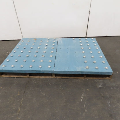 48" x 36" Ball Transfer Conveyor Steel Table Top Lot Of 2