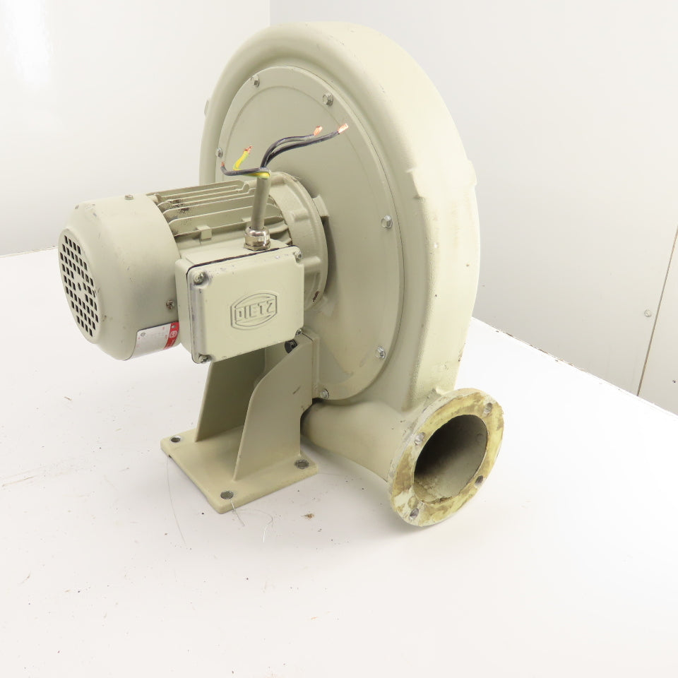 Dietz 2329-0 0.48kW Direct Drive Air Blower 3440RPM 220/380-600V 3PH 3-3/4" Out