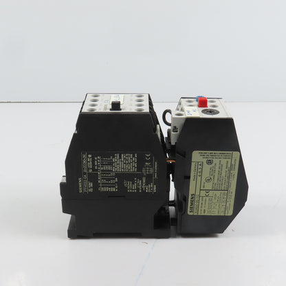 Siemens 3TF4022-0A 7.5HP 20A Contactor 120V Coil W/ 3UA50 00-1G Overload 4-6.3A