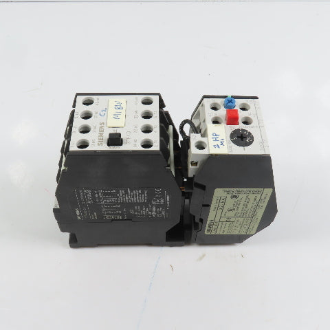 Siemens 3TF4022-0A 7.5HP 20A Contactor 120V Coil W/ 3UA50 00-1F Overload 3.2-5A