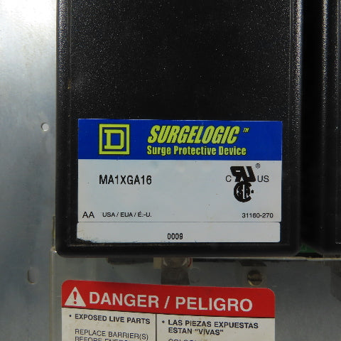 Square D TVS2XGA16BCD Surgelogic Surge Protection Device 208/120V 4W 47-63HZ