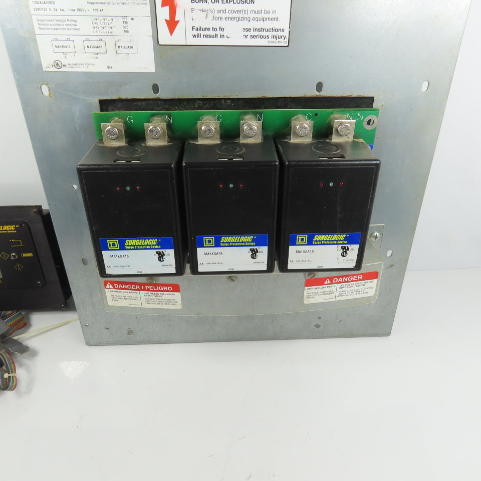 Square D TVS2XGA16BCD Surgelogic Surge Protection Device 208/120V 4W 47-63HZ