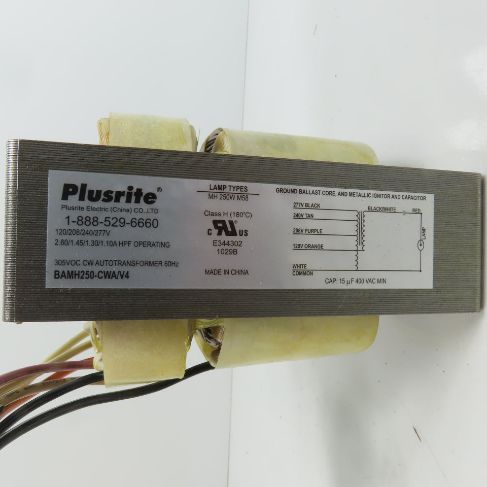 Plusrite BAMH250-CWA/V4 250W CW Autotransformer Core & Ballast 120/280/240/277V