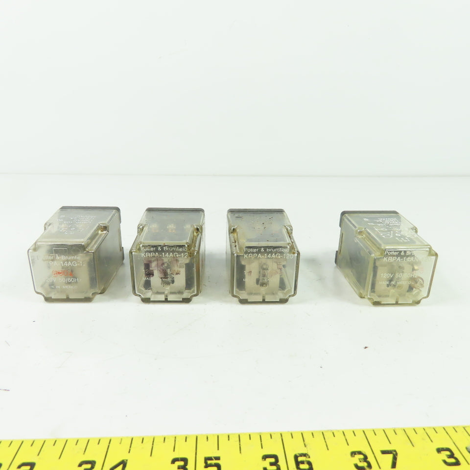 Potter Brumfield KRPA-14AG-120 120V 50/60Hz Relay Lot Of 4