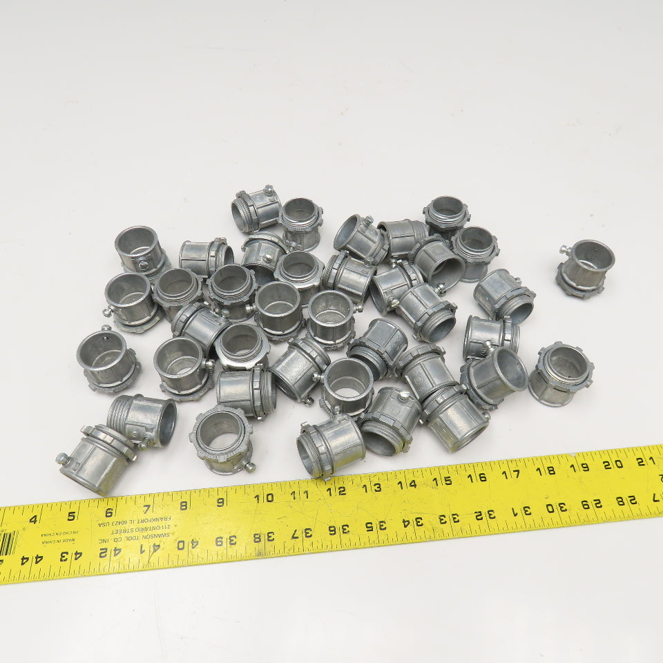 1" EMT Conduit Box Connector Screw Type Lot Of 37