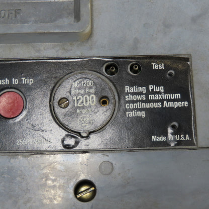 Westinghouse HNC31200FM 3-Pole 1200A Max Circuit Breaker 600VAC