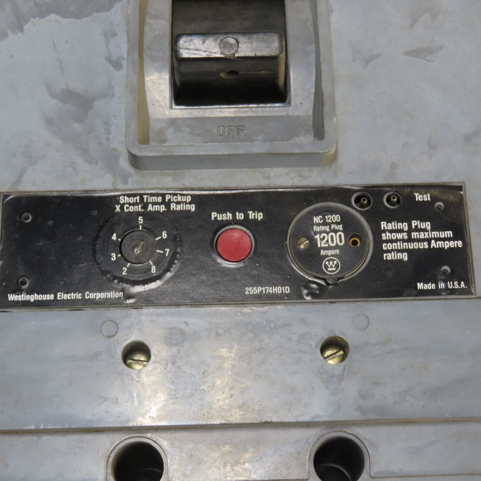 Westinghouse HNC31200FM 3-Pole 1200A Max Circuit Breaker 600VAC