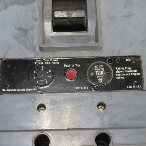 Westinghouse HNC31200FM 3-Pole 1200A Max Circuit Breaker 600VAC
