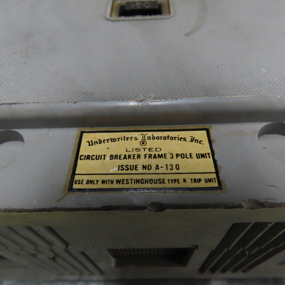 Westinghouse HK3225F Mark 75 3-Pole 225A Max Circuit Breaker 600VAC