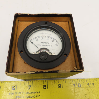 Simpson AP33559-C6 0-100A Direct Current Panel Ammeter NOS