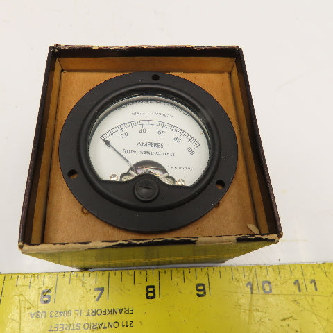 Simpson AP33559-C6 0-100A Direct Current Panel Ammeter NOS