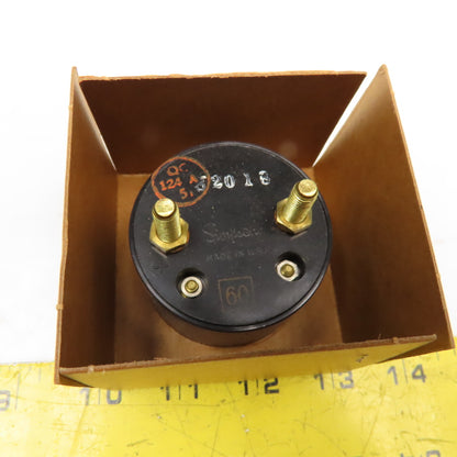 Simpson AP33559-C6 0-100A Direct Current Panel Ammeter NOS