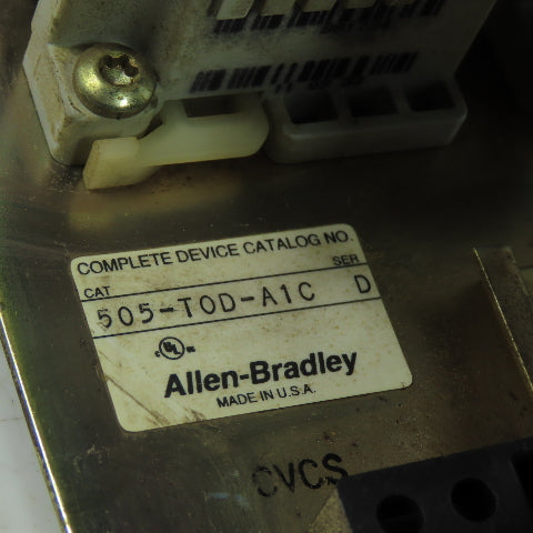 Allen Bradley 505-TOD-A1C 3Ph Reversing Motor Starter 600VAC 120V Coil