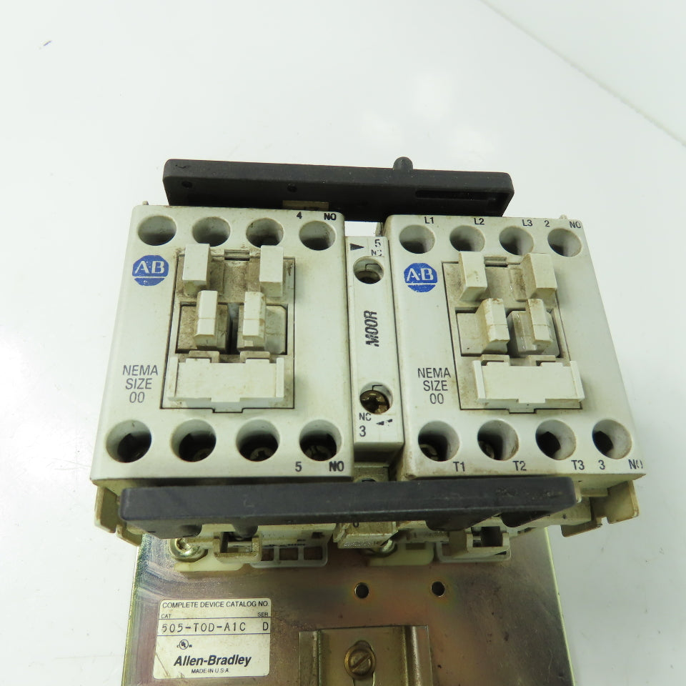 Allen Bradley 505-TOD-A1C 3Ph Reversing Motor Starter 600VAC 120V Coil