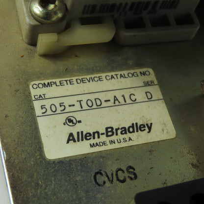 Allen Bradley 505-TOD-A1C 3Ph Reversing Motor Starter 600VAC 120V Coil