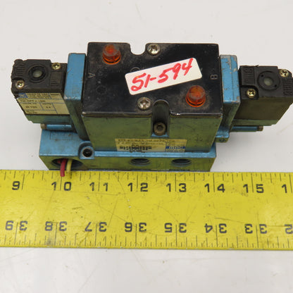 MAC 82A-EC-BAA-TM-DFFP-1DK 4/3 Position Pneumatic Valve Closed Center 24VDC Coil