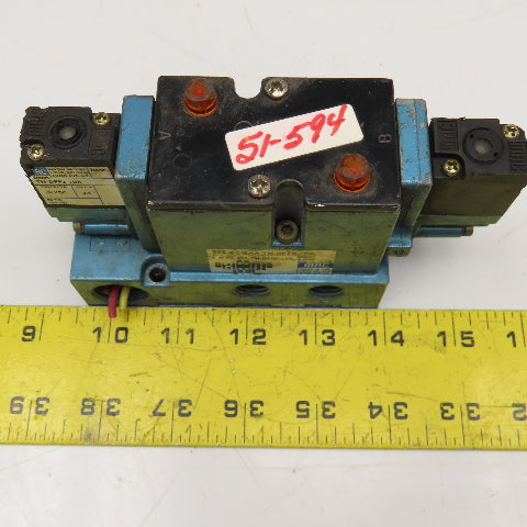 MAC 82A-EC-BAA-TM-DFFP-1DK 4/3 Position Pneumatic Valve Closed Center 24VDC Coil