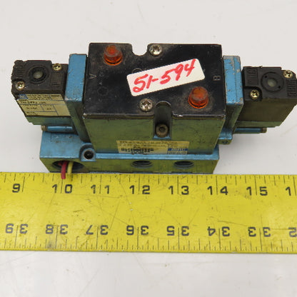 MAC 82A-EC-BAA-TM-DFFP-1DK 4/3 Position Pneumatic Valve Closed Center 24VDC Coil