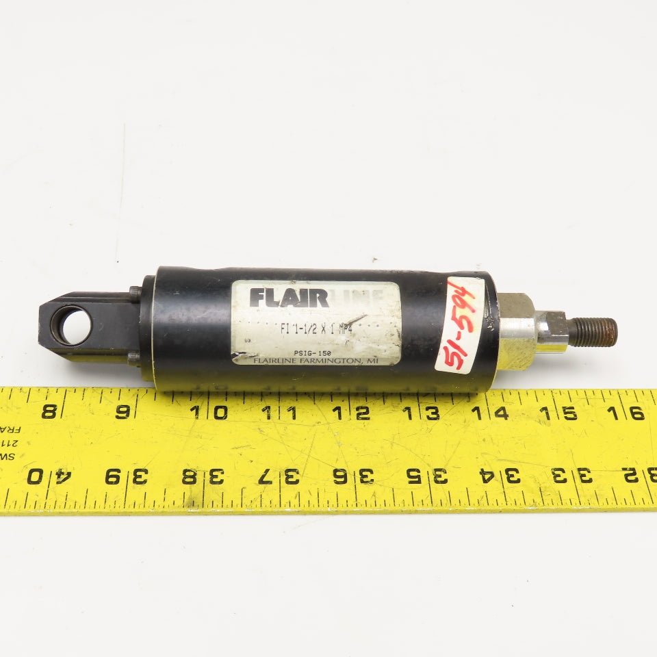 Flairline FI 1-1/2x1 MP4 2" Bore 1" Stroke Double Acting Air Cylinder