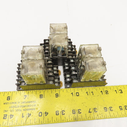 Omron MY2N 24VDC Relay W/ Socket Base Lot Of 6