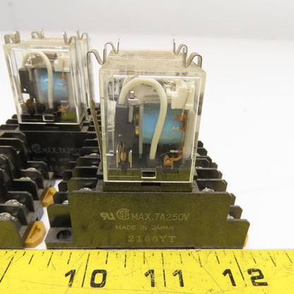 Omron MY2N 24VDC Relay W/ Socket Base Lot Of 6