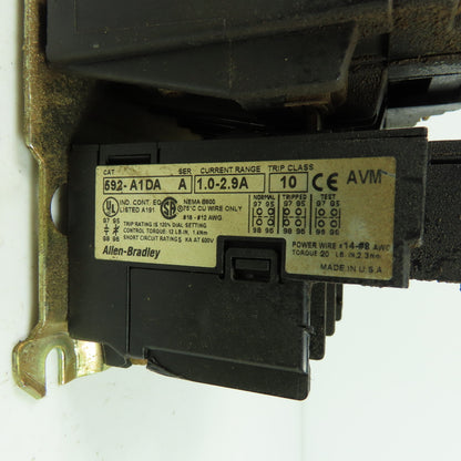 Allen Bradley 509-AOD-A1D Nema Size 0 Motor Starter 5HP 120V Coil W/592-A1DA