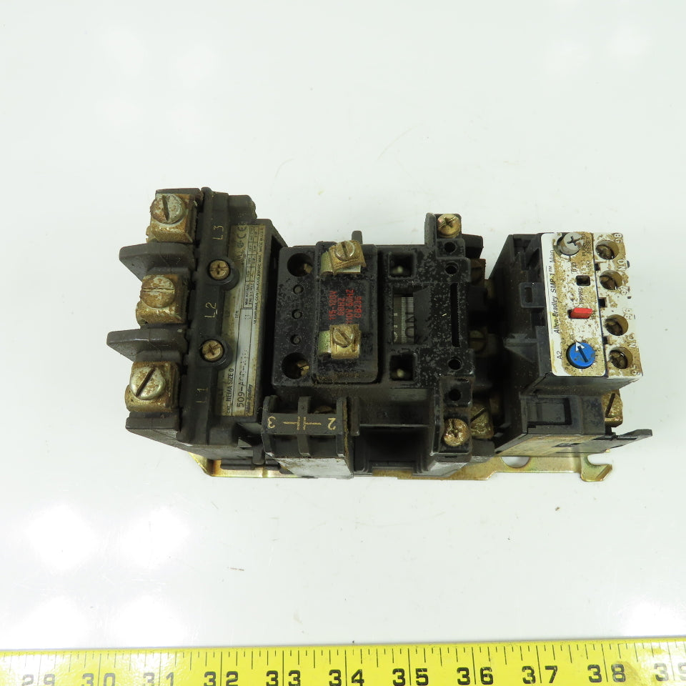 Allen Bradley 509-AOD-A1D Nema Size 0 Motor Starter 5HP 120V Coil W/592-A1DA