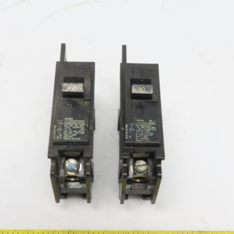 ITE BQ1B060 60 Amp 120V 240V Single Pole Circuit Breaker Lot of 2