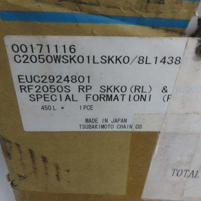 Tsubaki RF2050S RP 44' Conveyor Roller Chain SKKO (RL) & WSKO (PL)