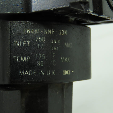 Norgren L64M-NNP-QDN Pneumatic Filter Regulator 250PSI F64G-NNN-QD3