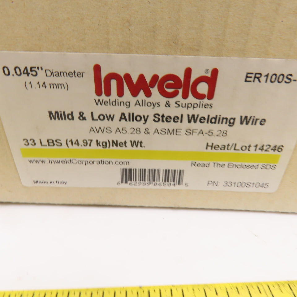 Inweld 33100S1045 ER 100S-1 Welding Wire Low-Alloy 0.045 x 33 lb Spool AWS A5.28
