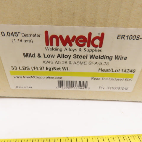 Inweld 33100S1045 ER 100S-1 Welding Wire Low-Alloy 0.045 x 33 lb Spool AWS A5.28