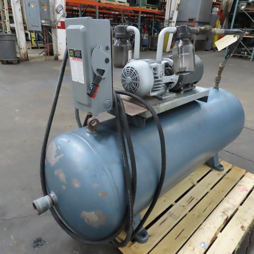 Gast 2067-V108 80 Gallon Tank Vacuum Pump System 1-1/2Hp 230/460V
