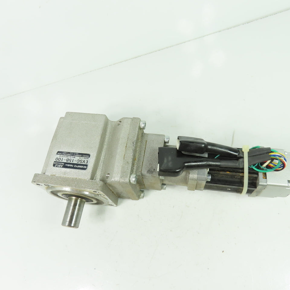 Nidec Shimpo EVSC-15B-100 1:15 Ratio Gear Reducer W/ M-Z1-IAA100-TA Servo Motor