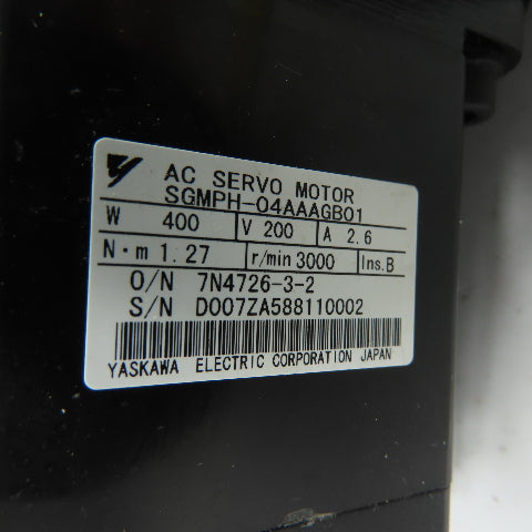 HD CP-25A-11-F002B-SP Gear Reducer W/ SGMPH-04AAAGB01 Servo Motor 200V 3000RPM