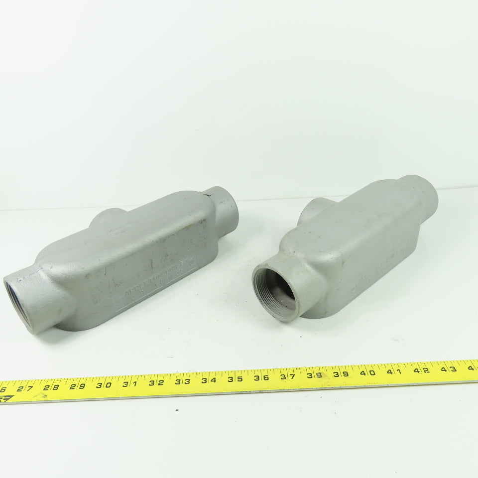 Appleton Unilet 2" T Form 35 Conduit Body Lot Of 2