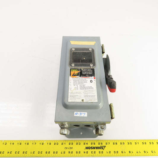 Square D CHU361AWK 30A 600V Heavy Duty Non-Fusible Safety Disconnect Switch 3PH