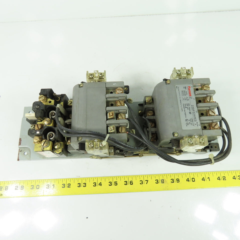 Furnas 22DP32AFE3 Size 1 3Ph Reversing Motor Starter 27A 600VAC 120V Coil